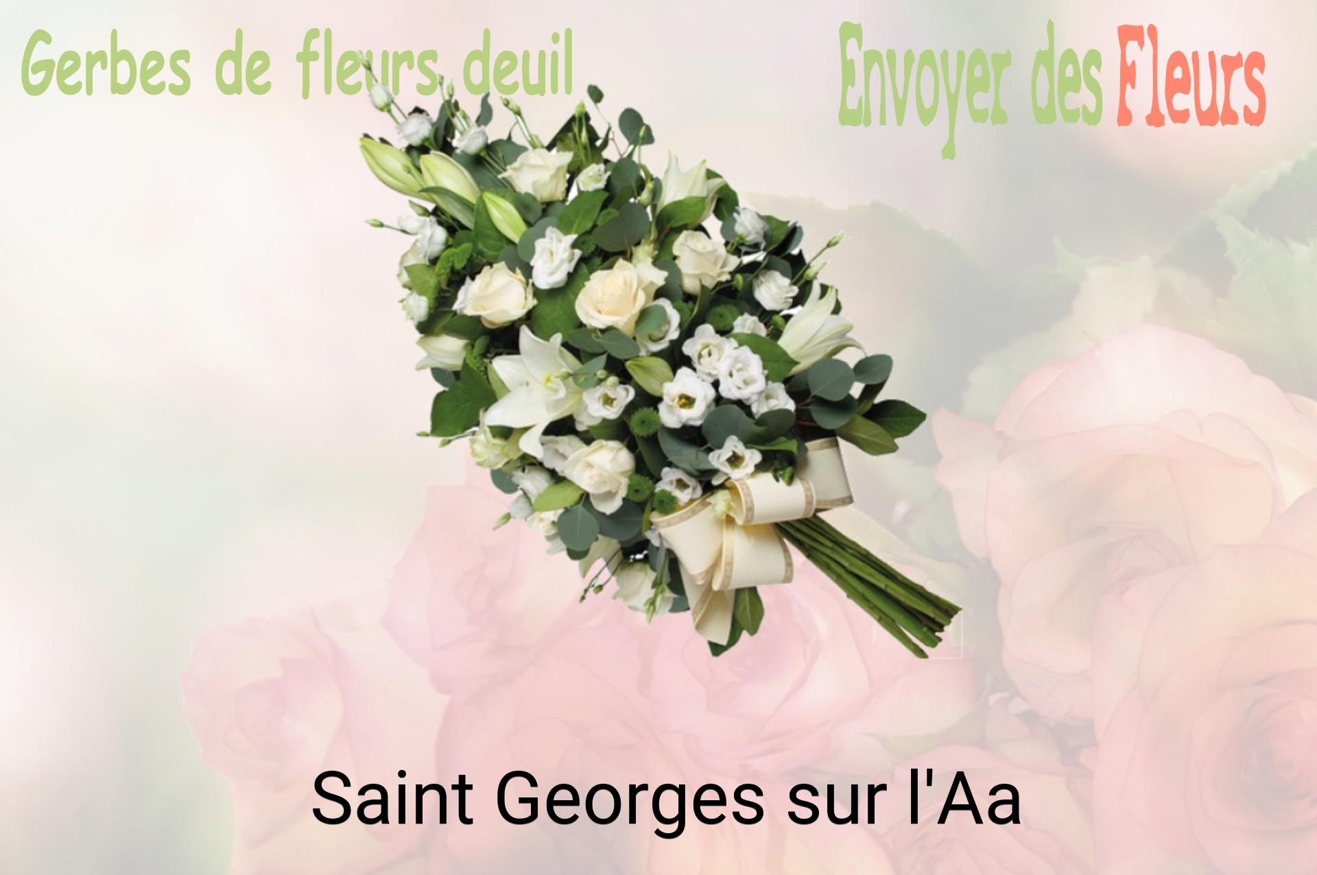 Gerbe de fleurs de deuil livrée à Saint-Georges-sur-l'Aa